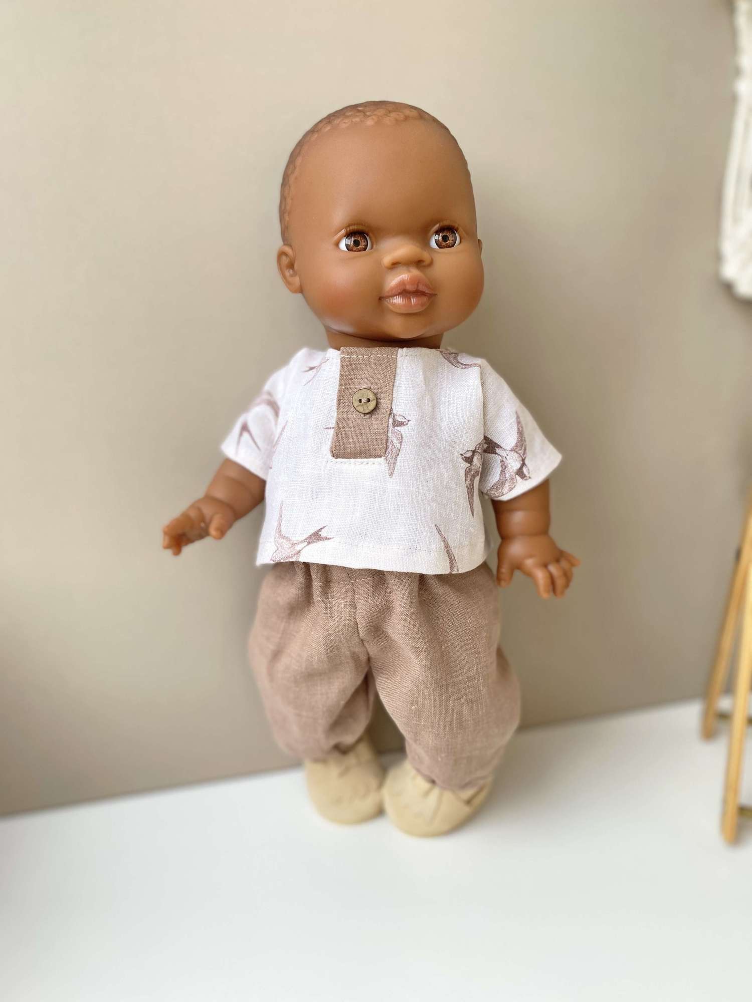 Рубашка с принтом "Ласточки" +  штанишки