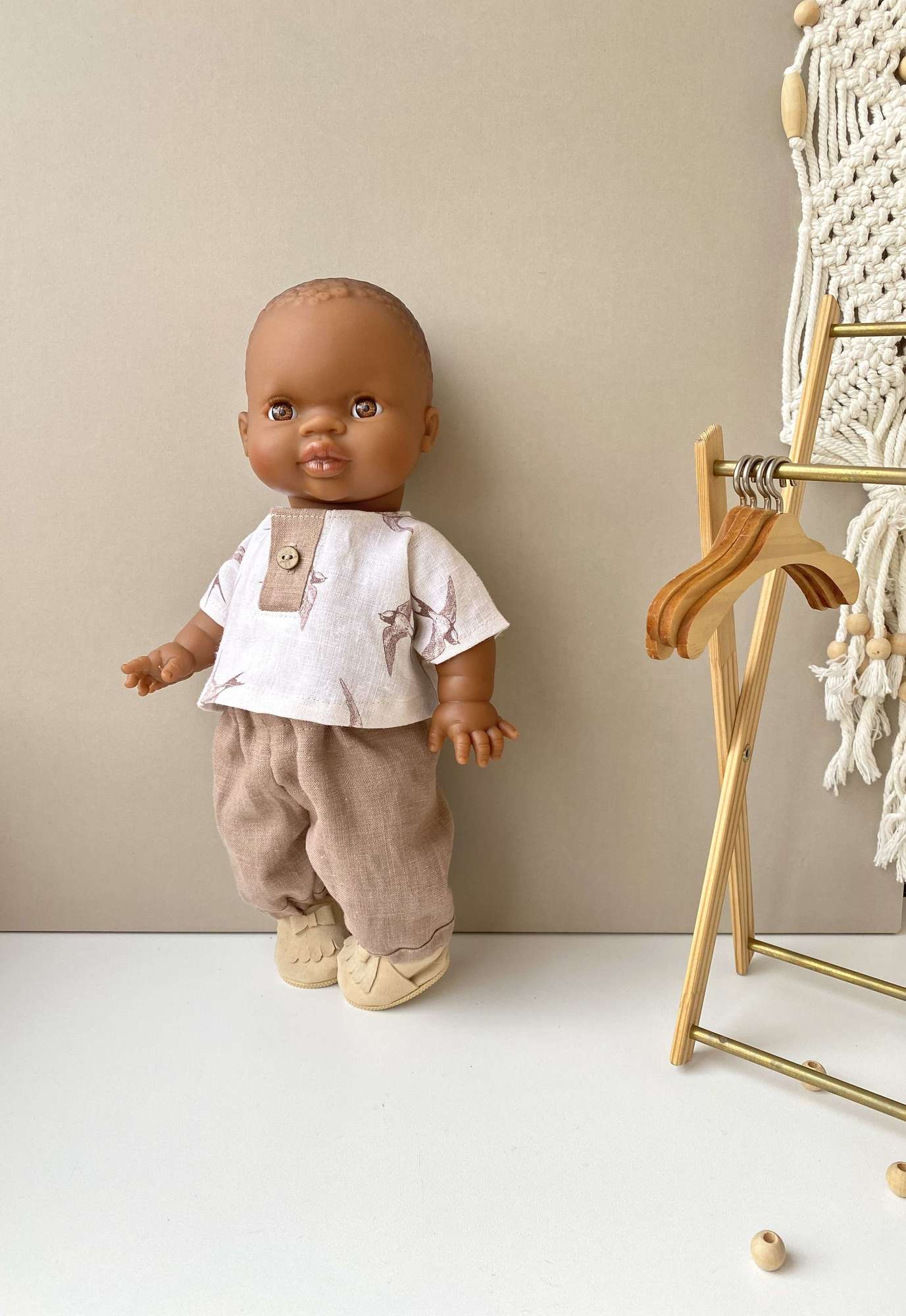 Рубашка с принтом "Ласточки" +  штанишки