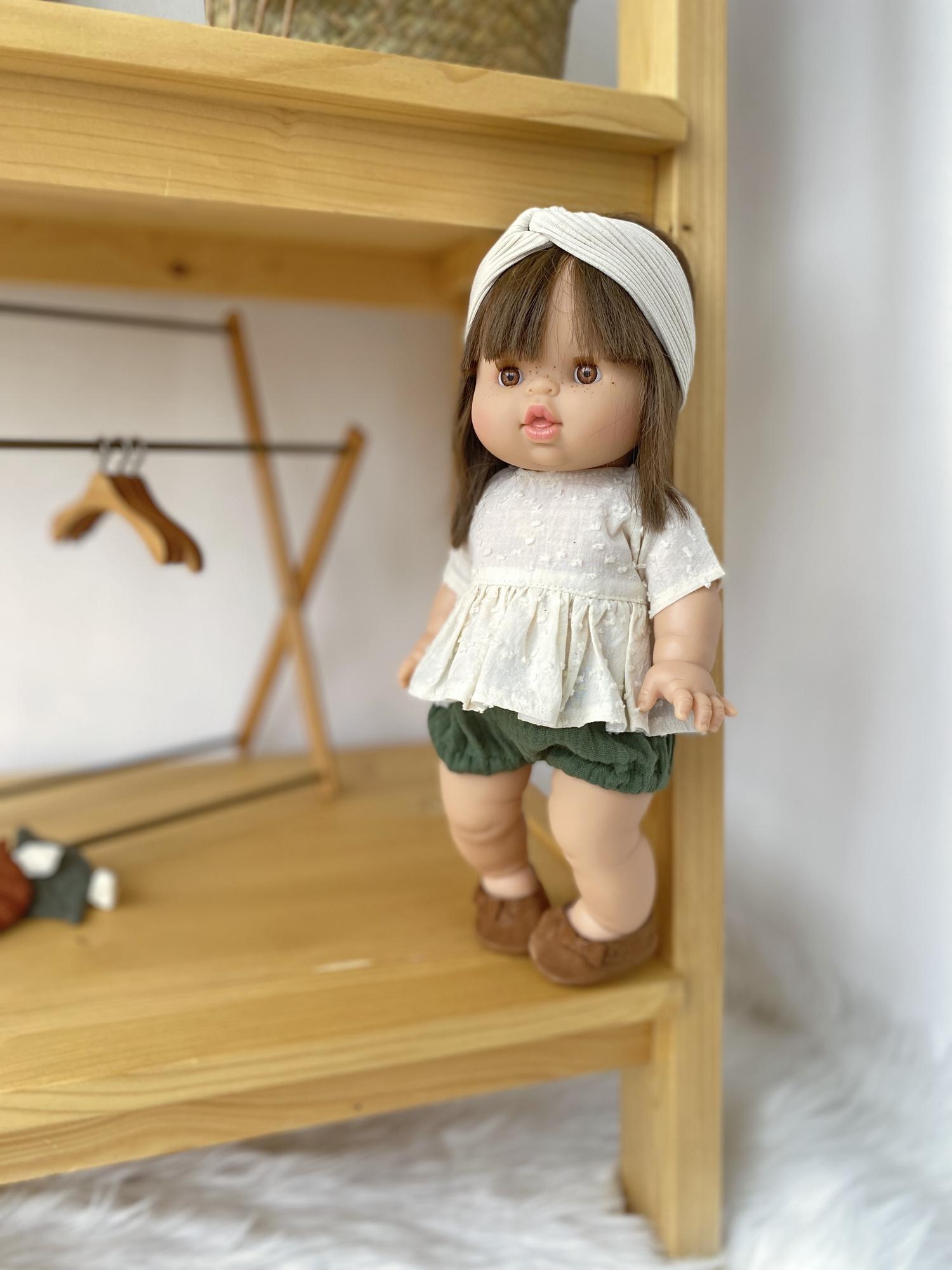 Блузка из фактурного батиста + шортики + повязка