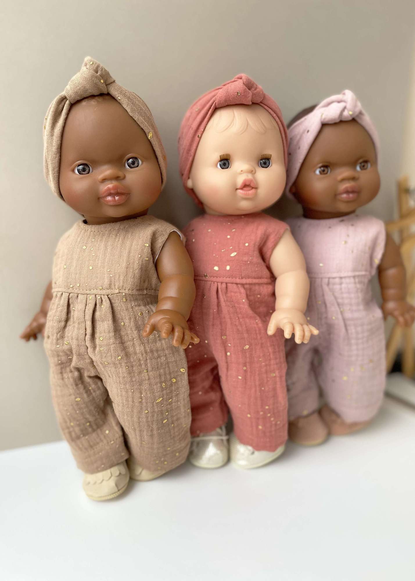 Комбинезон с повязкой из муслина с глиттером