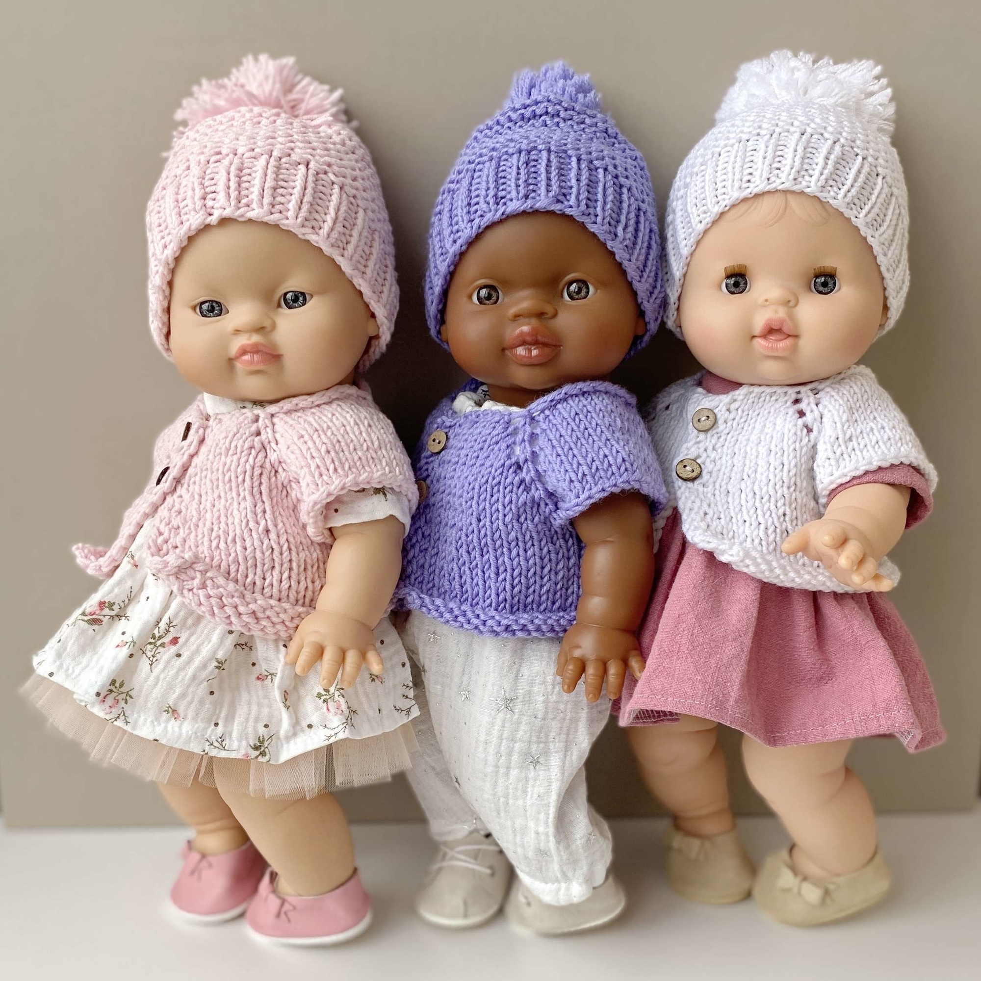 Кардиган + шапочка + шарф