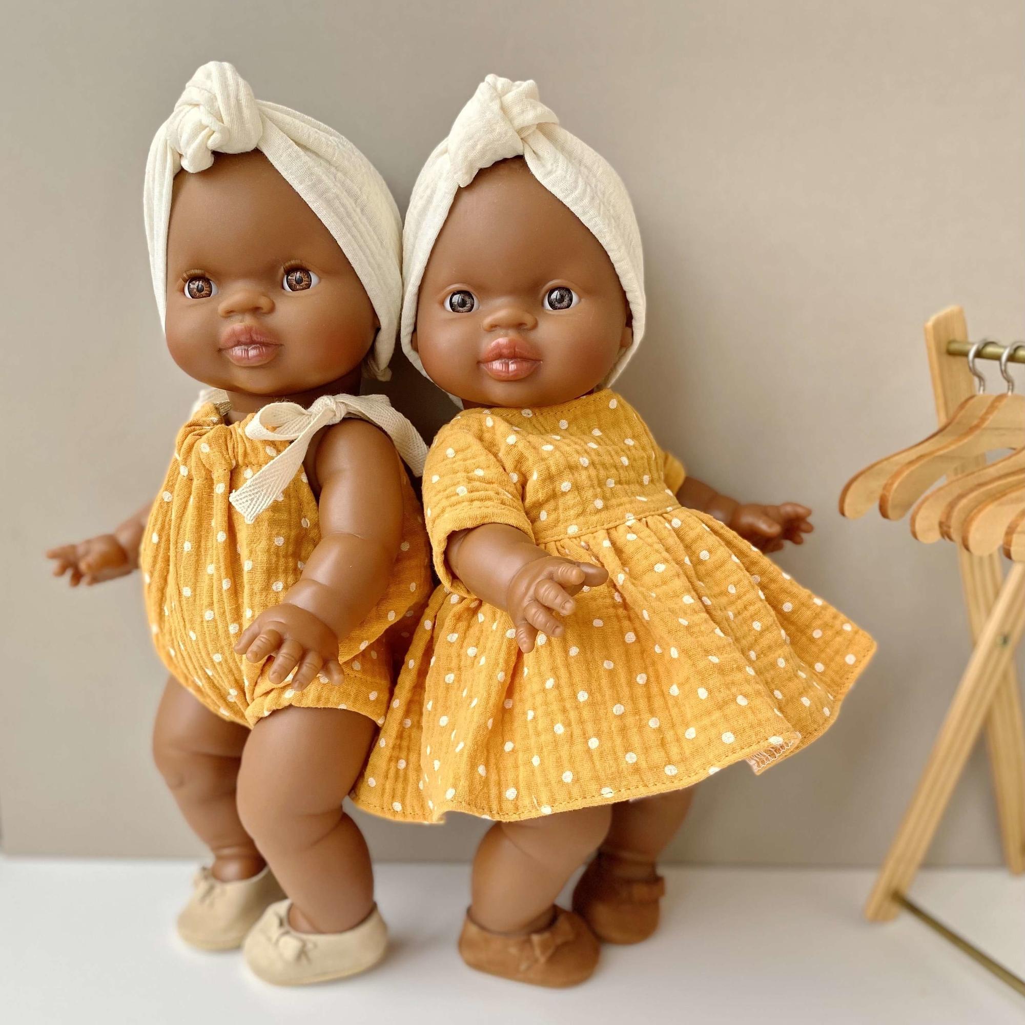 Платье и повязка на голову "Манговый пломбир"