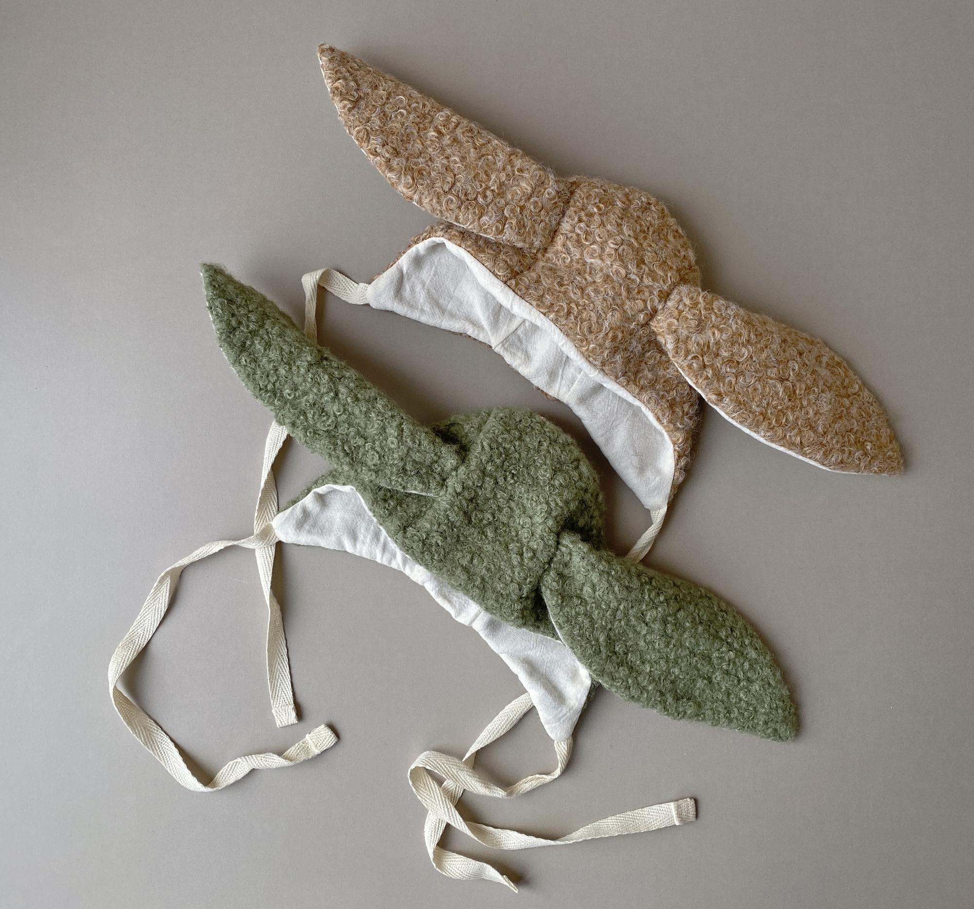 Шапочка "Барашек" с ушакми и без