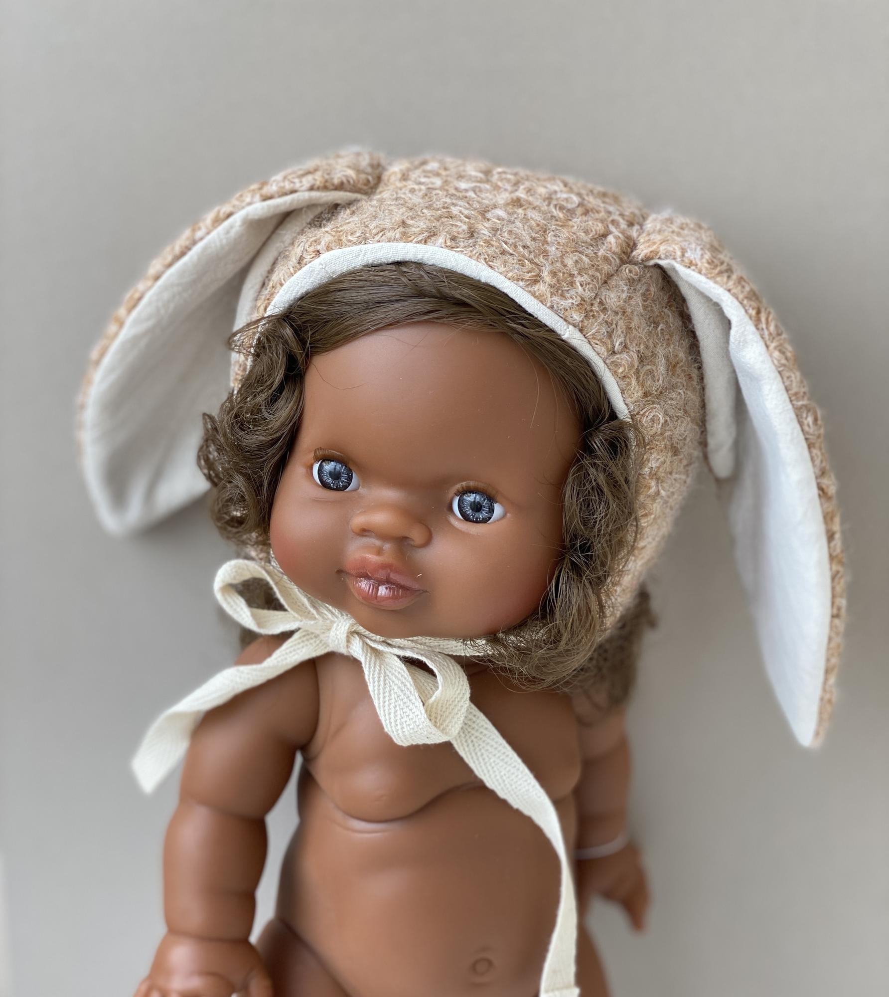 Шапочка "Барашек" с ушакми и без