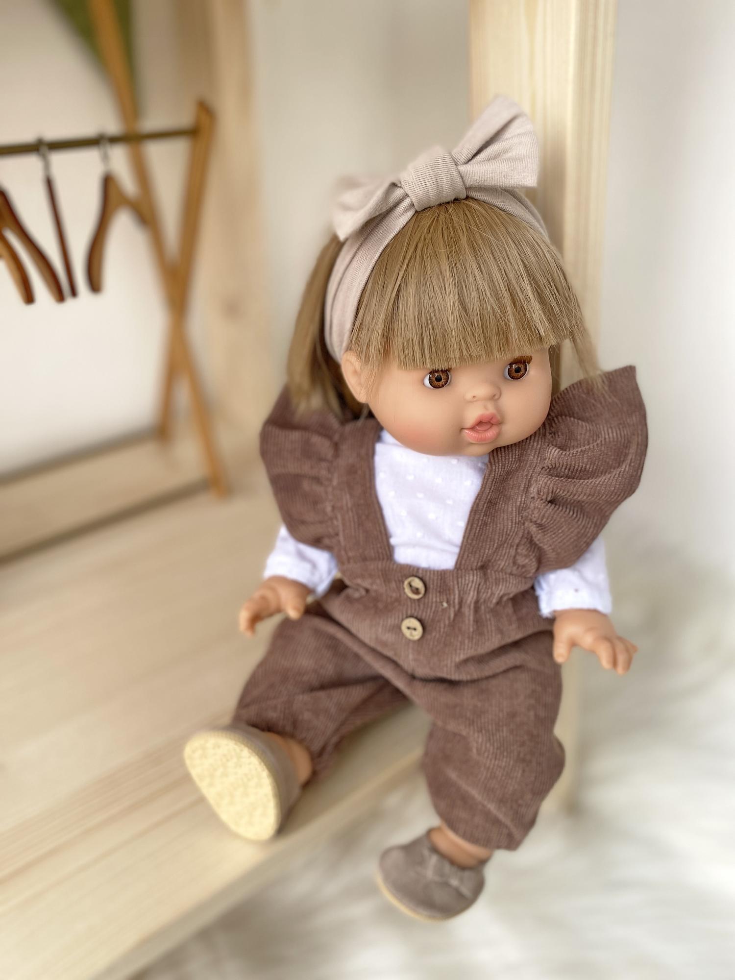 Комбинезон с рюшами вельветовый